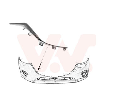 Ozdobná/ochranná liżta nárazníka VAN WEZEL 2744582