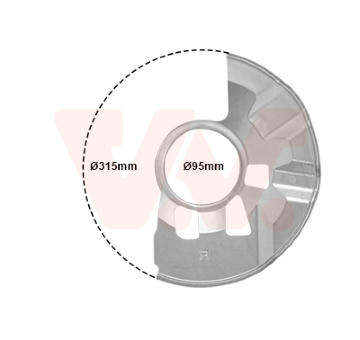 Ochranný plech proti rozstřikování, brzdový kotouč VAN WEZEL 2754371