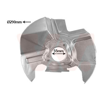 Ochranný plech proti rozstreku, Brzdový kotúč VAN WEZEL 2758371