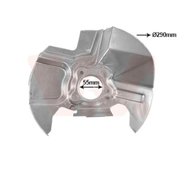 Ochranný plech proti rozstreku, Brzdový kotúč VAN WEZEL 2758372