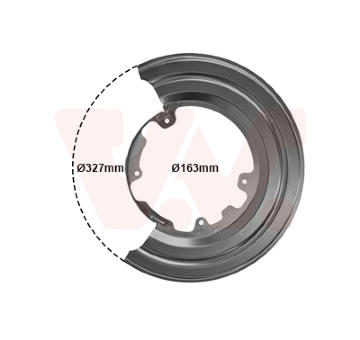 Ochranný plech proti rozstřikování, brzdový kotouč VAN WEZEL 2812373