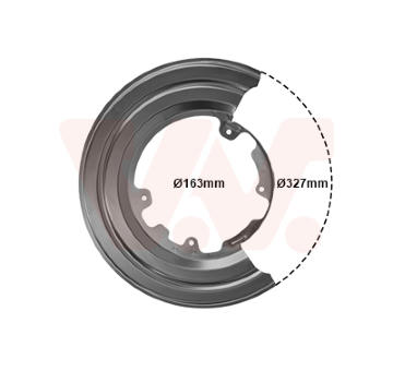 Ochranný plech proti rozstřikování, brzdový kotouč VAN WEZEL 2812374
