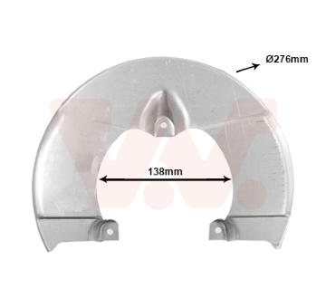 Ochranný plech proti rozstřikování, brzdový kotouč VAN WEZEL 2813371