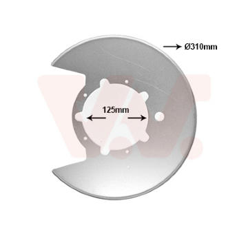 Ochranný plech proti rozstřikování, brzdový kotouč VAN WEZEL 2817373