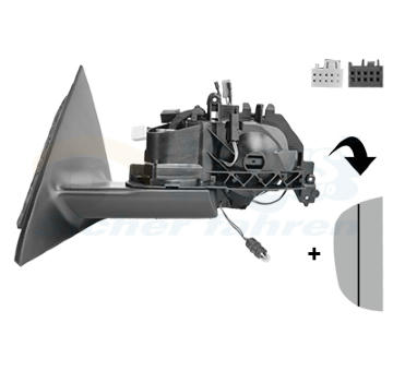 Vonkajżie spätné zrkadlo VAN WEZEL 2927853