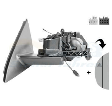Vonkajżie spätné zrkadlo VAN WEZEL 2930859
