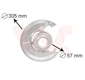 Ochranný plech proti rozstřikování, brzdový kotouč VAN WEZEL 3010371