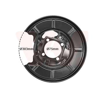 Ochranný plech proti rozstřikování, brzdový kotouč VAN WEZEL 3017373