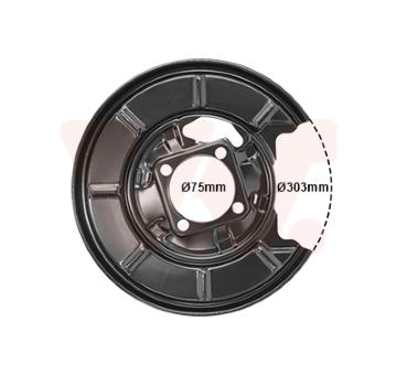 Ochranný plech proti rozstřikování, brzdový kotouč VAN WEZEL 3017374