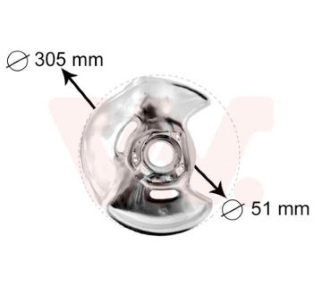Ochranný plech proti rozstřikování, brzdový kotouč VAN WEZEL 3024372