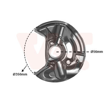 Ochranný plech proti rozstřikování, brzdový kotouč VAN WEZEL 3029371