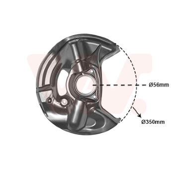 Ochranný plech proti rozstřikování, brzdový kotouč VAN WEZEL 3029372