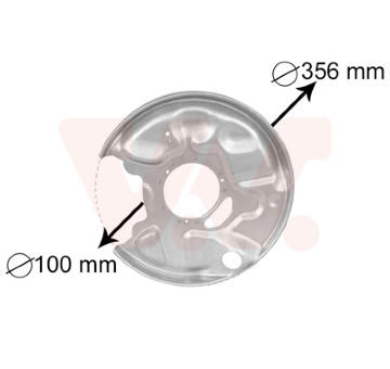 Ochranný plech proti rozstřikování, brzdový kotouč VAN WEZEL 3029373