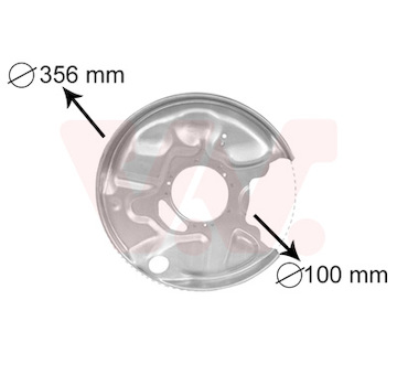 Ochranný plech proti rozstřikování, brzdový kotouč VAN WEZEL 3029374