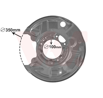 Ochranný plech proti rozstřikování, brzdový kotouč VAN WEZEL 3032373