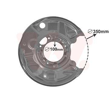 Ochranný plech proti rozstřikování, brzdový kotouč VAN WEZEL 3032374