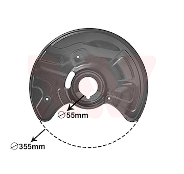Ochranný plech proti rozstřikování, brzdový kotouč VAN WEZEL 3041372