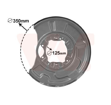 Ochranný plech proti rozstřikování, brzdový kotouč VAN WEZEL 3041373