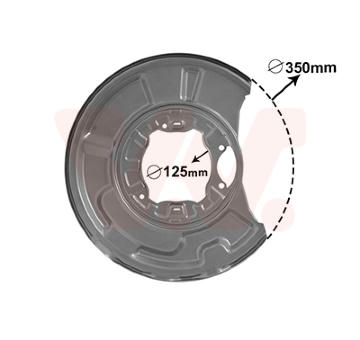 Ochranný plech proti rozstřikování, brzdový kotouč VAN WEZEL 3041374