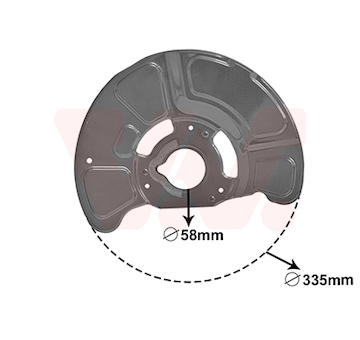 Ochranný plech proti rozstřikování, brzdový kotouč VAN WEZEL 3044371