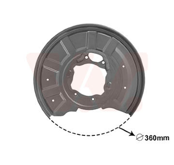 Ochranný plech proti rozstřikování, brzdový kotouč VAN WEZEL 3044373