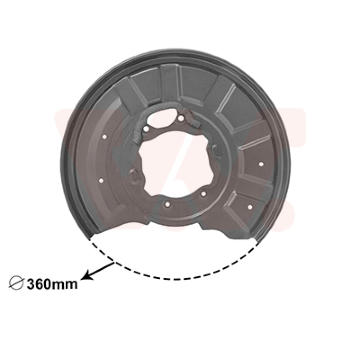 Ochranný plech proti rozstřikování, brzdový kotouč VAN WEZEL 3044374