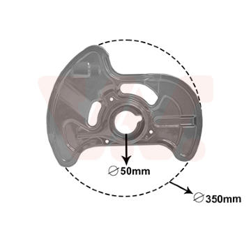 Ochranný plech proti rozstřikování, brzdový kotouč VAN WEZEL 3091371