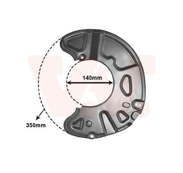 Ochranný plech proti rozstřikování, brzdový kotouč VAN WEZEL 3097371