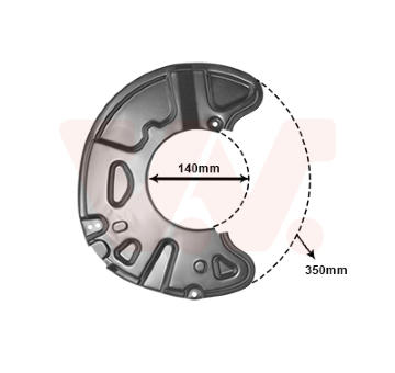 Ochranný plech proti rozstřikování, brzdový kotouč VAN WEZEL 3097372