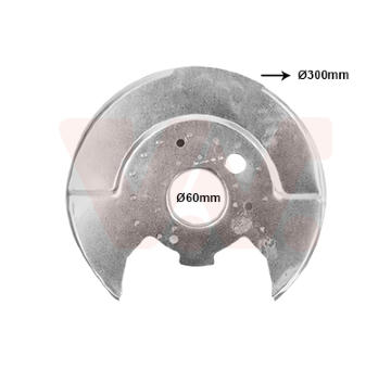 Ochranný plech proti rozstřikování, brzdový kotouč VAN WEZEL 3352374
