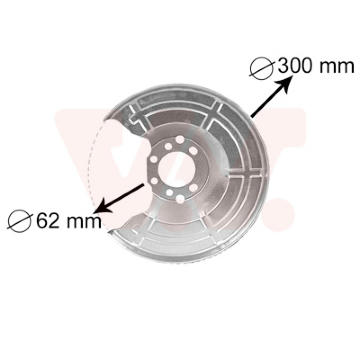 Ochranný plech proti rozstreku, Brzdový kotúč VAN WEZEL 3745371