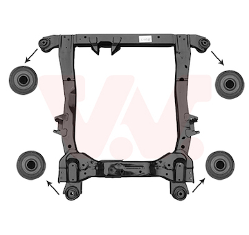 Pomocný rám / souprava nosičů VAN WEZEL 3749690