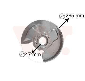 Ochranný plech proti rozstřikování, brzdový kotouč VAN WEZEL 3758371