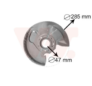 Ochranný plech proti rozstřikování, brzdový kotouč VAN WEZEL 3758372