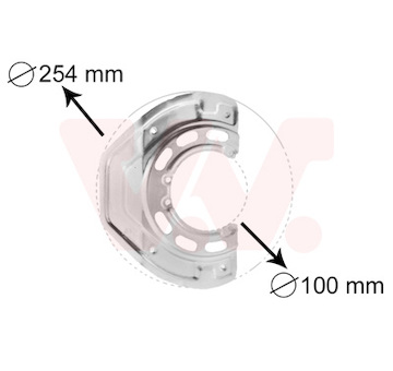 Ochranný plech proti rozstřikování, brzdový kotouč VAN WEZEL 3766371