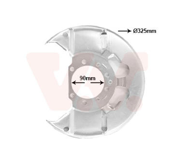 Ochranný plech proti rozstřikování, brzdový kotouč VAN WEZEL 3768371
