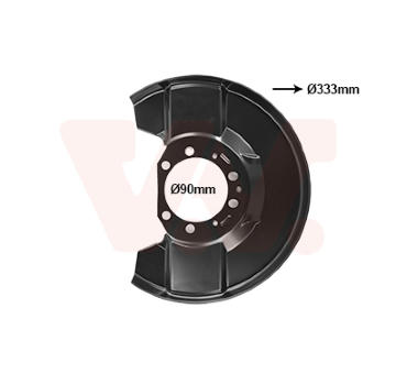Ochranný plech proti rozstřikování, brzdový kotouč VAN WEZEL 3769371