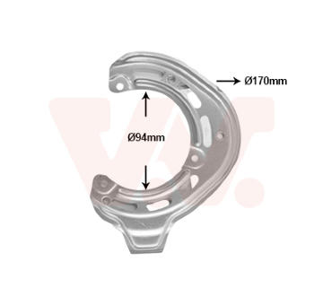 Ochranný plech proti rozstreku, Brzdový kotúč VAN WEZEL 3777371
