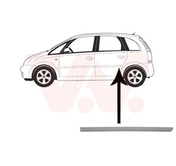 Ozdobna / ochranna lista, dvere VAN WEZEL 3781425