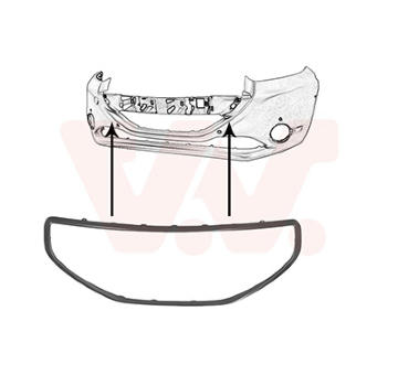 Ozdobna / ochranna lista, naraznik VAN WEZEL 4034584