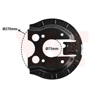 Ochranný plech proti rozstreku, Brzdový kotúč VAN WEZEL 4040373