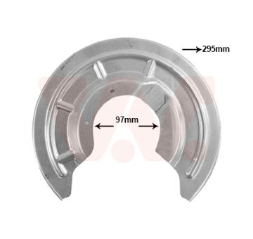 Ochranný plech proti rozstřikování, brzdový kotouč VAN WEZEL 4327374