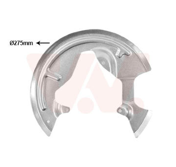 Ochranný plech proti rozstřikování, brzdový kotouč VAN WEZEL 4331372