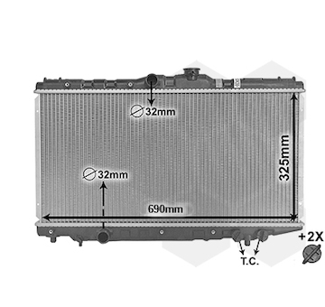 Chladič, chlazení motoru VAN WEZEL 53002117