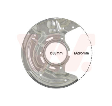 Ochranný plech proti rozstřikování, brzdový kotouč VAN WEZEL 5304372