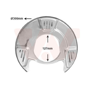 Ochranný plech proti rozstřikování, brzdový kotouč VAN WEZEL 5304373