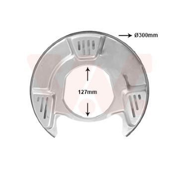 Ochranný plech proti rozstřikování, brzdový kotouč VAN WEZEL 5304374