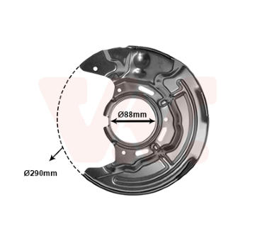 Ochranný plech proti rozstřikování, brzdový kotouč VAN WEZEL 5328371