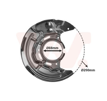 Ochranný plech proti rozstřikování, brzdový kotouč VAN WEZEL 5328372