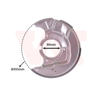 Ochranný plech proti rozstřikování, brzdový kotouč VAN WEZEL 5385371